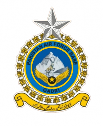 Coat of arms (crest) of the Pakistan Air Force Base Qadri
