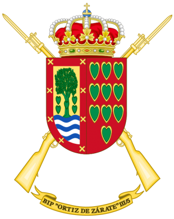 Coat of arms (crest) of the Protected Infantry Bandera Ortiz de Zarate III-5, Spanish Army