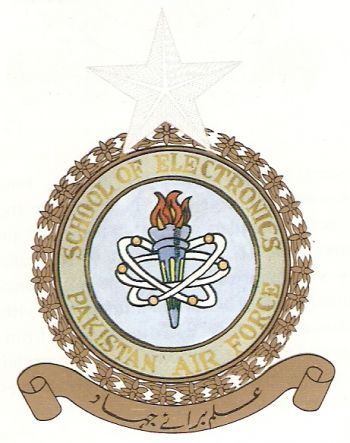 Coat of arms (crest) of the School of Electronics, Pakistan Air Force