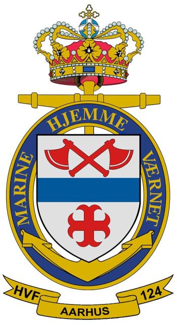 Coat of arms (crest) of the Home Guard Flotilla 124 Århus, Denmark