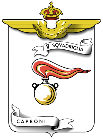 Coat of arms (crest) of the V Caproni Squadron, Regia Aeronautica