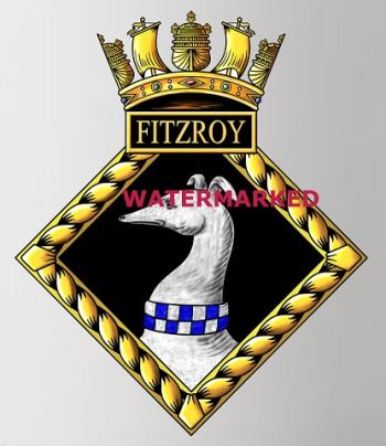 Coat of arms (crest) of the HMS Fitzroy, Royal Navy