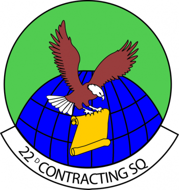 Coat of arms (crest) of the 22nd Contracting Squadron, US Air Force