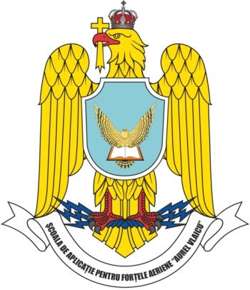 Coat of arms (crest) of the Air Force Application School Aurel Vlaicu, Romanian Air Force