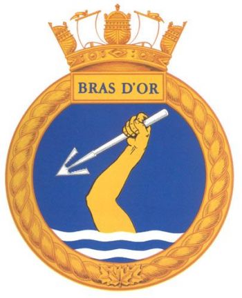 Coat of arms (crest) of the HMCS Bras D'Or, Royal Canadian Navy
