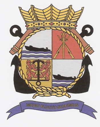 Coat of arms (crest) of the Joost Dourlein Naval Barracks, Texel, Netherlands Navy