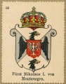 Wappen von Fürst Nikolaus I von Montenegro