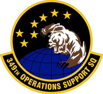 Coat of arms (crest) of the 349th Operations Support Squadron, US Air Force