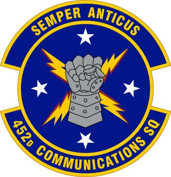Coat of arms (crest) of the 452nd Communications Squadron, US Air Force