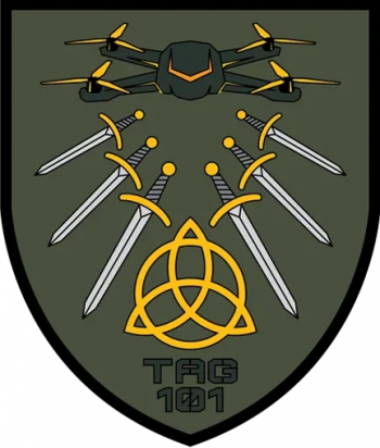 Coat of arms (crest) of Drone Company, 100th Guard Brigade, Ukrainian Army