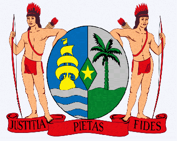 Wapen van National Arms of Suriname/Arms (crest) of National Arms of Suriname
