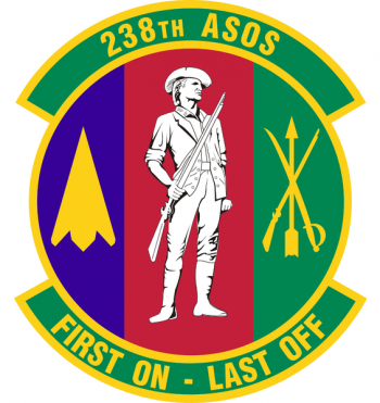 Coat of arms (crest) of the 238th Air Support Operations Squadron, Mississippi Air National Guard