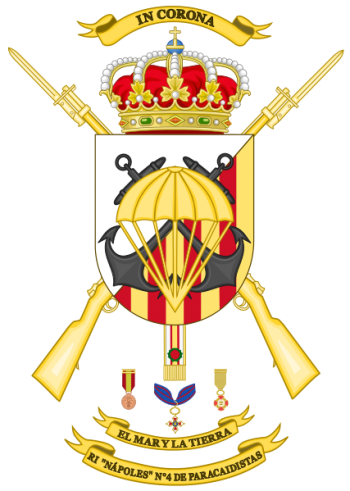 Coat of arms (crest) of the Parachute Infantry Regiment Nápoles No 4, Spanish Army