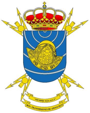 Coat of arms (crest) of the Signal Support Battalion III-21, Spanish Army