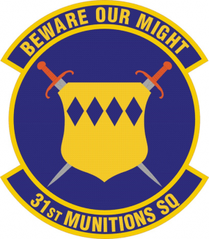31st Munitions Squadron, US Air Force.png