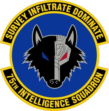 Coat of arms (crest) of the 75th Intelligence Squadron, US Air Force