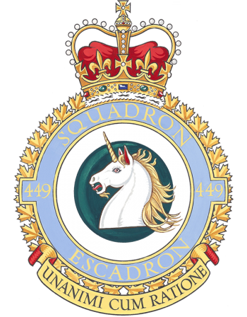 Coat of arms (crest) of the No 449 Squadron, Royal Canadian Air Force