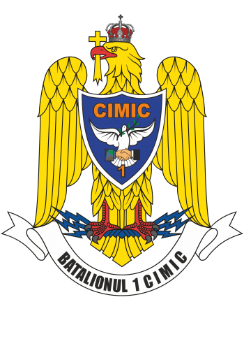 Coat of arms (crest) of the 1st Civil Military Co-Operation (CIMIC) Battalion, Romanian Army