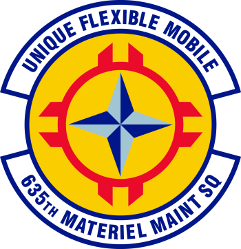 Coat of arms (crest) of the 635th Materiel Maintenance Squadron, US Air Force