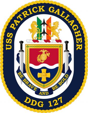 Coat of arms (crest) of the Destroyer USS Patrick Gallagher (DDG-127)