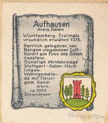 Wappen von Aufhausen (Bopfingen)/Coat of arms (crest) of Aufhausen (Bopfingen)