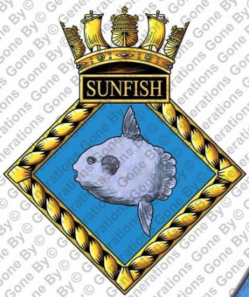 Coat of arms (crest) of HMS Sunfish, Royal Navy