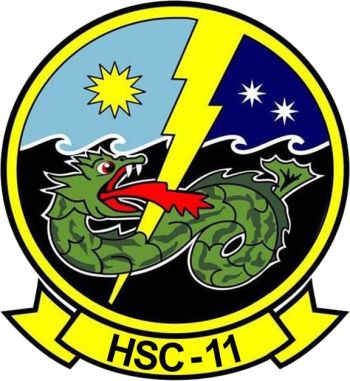 Coat of arms (crest) of the HSC-11 Dragonslayers, US Navy