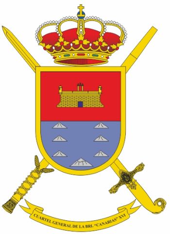 Coat of arms (crest) of the Headquarters Brigade Canarias XVI, Spanish Army