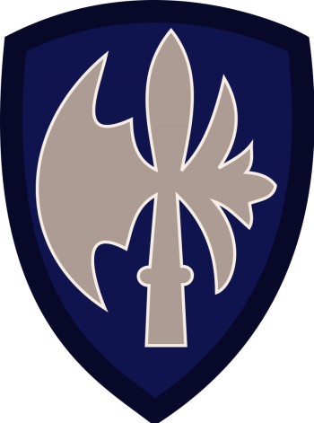 Coat of arms (crest) of 65th Infantry Division Battle Axe Division, US Army