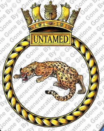 Coat of arms (crest) of the HMS Untamed, Royal Navy