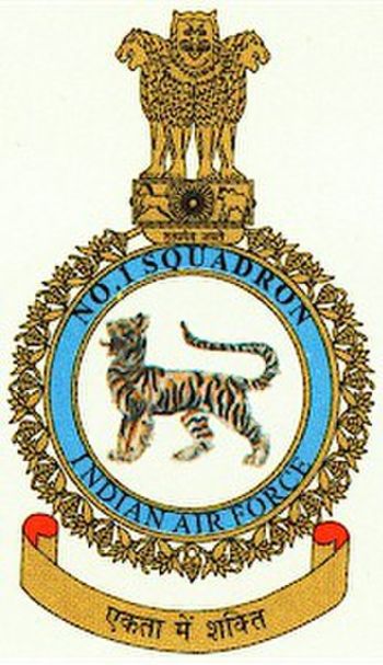 Blason de No 1 Squadron, Indian Air Force/Arms (crest) of No 1 Squadron, Indian Air Force