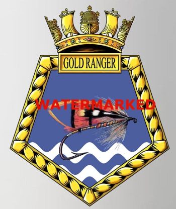 Coat of arms (crest) of the RFA Gold Ranger, United Kingdom
