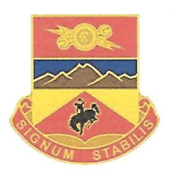 Arms of 960th Support Battalion, Wyoming Army National Guard