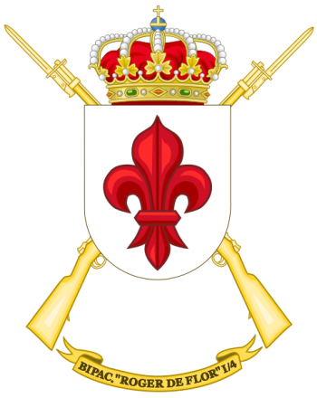 Coat of arms (crest) of the Parachute Infantry Bandera Roger de Flor I-4, Spanish Army