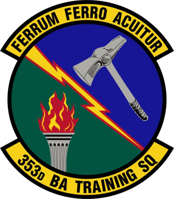 Coat of arms (crest) of the 353rd Battlefield Airman Training Squadron, US Air Force