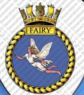 Coat of arms (crest) of the HMS Fairy, Royal Navy