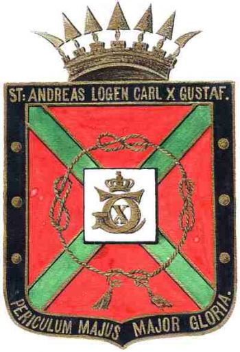 Coat of arms (crest) of St Andreaslogen Carl X Gustaf