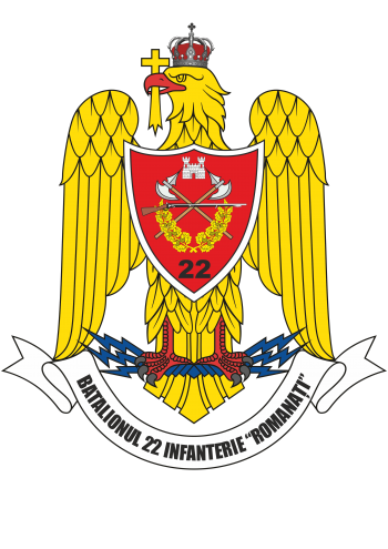 Coat of arms (crest) of the 22nd Infantry Battalion Romanţi, Romanian Army