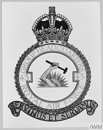 Coat of arms (crest) of the No 43 Group Headquarters, Royal Air Force