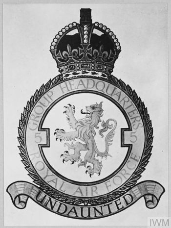 Coat of arms (crest) of the No 5 Group Headquarters, Royal Air Force