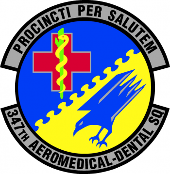 Coat of arms (crest) of the 347th Aeromedical-Dental Squadron, US Air Force
