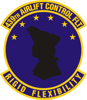 Coat of arms (crest) of the 439th Airlift Control Flight, US Air Force