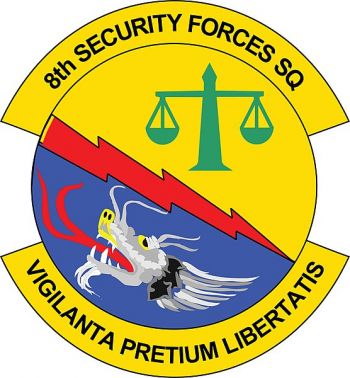 Coat of arms (crest) of the 8th Security Forces Squadron, US Air Force