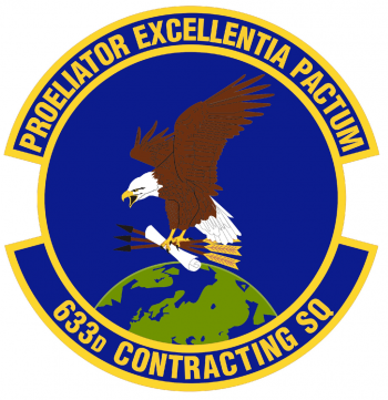 Coat of arms (crest) of the 633rd Contracting Squadron, US Air Force