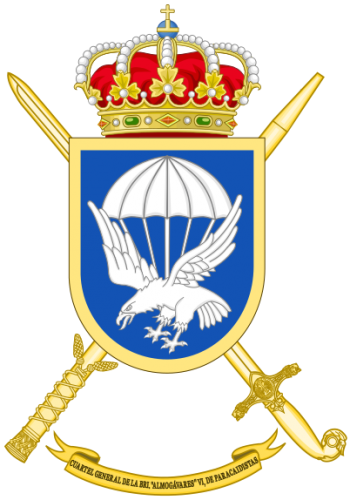 Coat of arms (crest) of the Brigade Almogávares VI of Parachutists Headquarters, Spanish Army