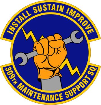 Coat of arms (crest) of the 309th Maintenance Support Squadron, US Air Force
