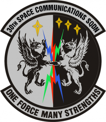 Coat of arms (crest) of the 30th Space Communications Squadron, US Air Force