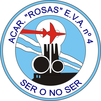 Coat of arms (crest) of the Air Vigilance Squadron No. 4 and Rosas Air Force Barracks, Spanish Air Force