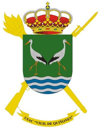 Coat of arms (crest) of the Barracks Services Unit Vigil de Quiñones, Spanish Army