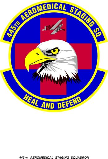 Coat of arms (crest) of the 445th Aeromedical Staging Squadron, US Air Force